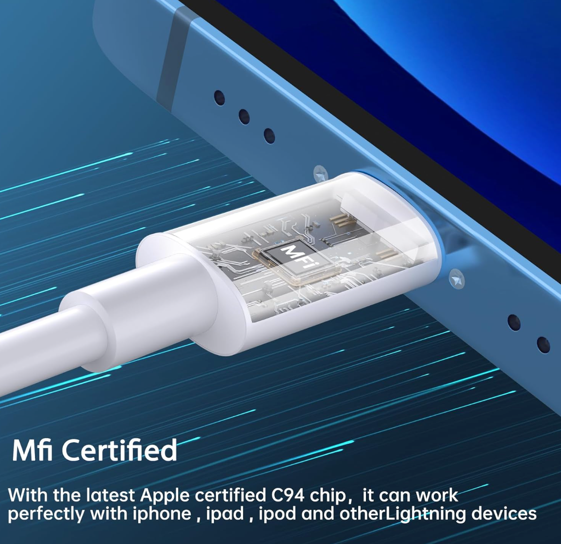 USB C Charger & Lightning Cable (2 Pack)